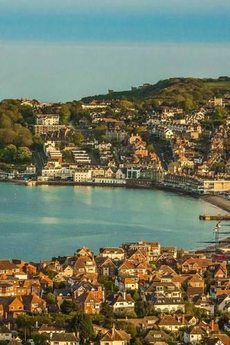 An Aerial View of Swanage in Dorset, England: Blank 150 Page Lined Journal for Your Thoughts, Ideas, and Inspiration