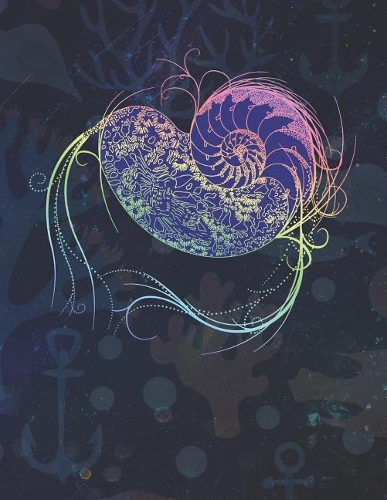 Memories of the Sea: Notebook with a colorful seashell to inspire you