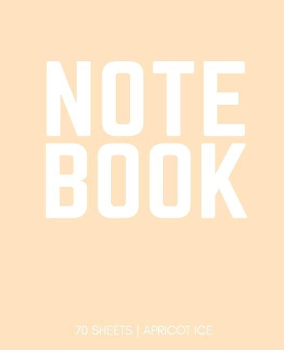 Notebook 70 Sheets: Apricot Ice: Notebook 7.5 X 9.25