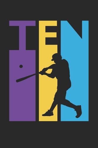 Baseball Notebook for 10 Year Old Boys and Girls - Colorful Baseball Journal - 10th Birthday Gift for Baseball Player Diary: Medium College-Ruled Journey Diary, 110 page, Lined, 6x9 (15.2 x 22.9 cm)