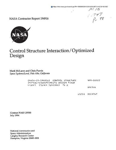 Control Structure Interaction/Optimized Design