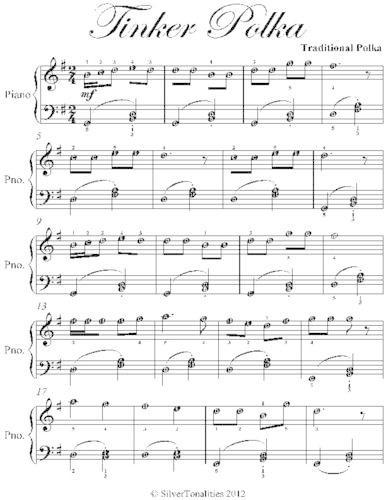Tinker Polka Easy Piano Sheet Music