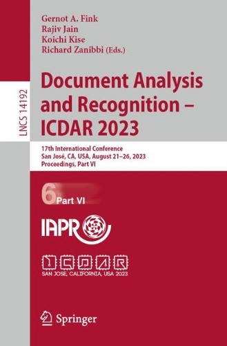 Document Analysis and Recognition - ICDAR 2023