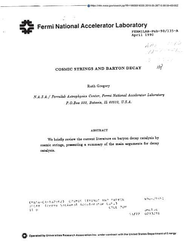 Cosmic Strings and Baryon Decay