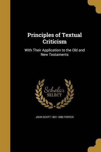 Principles of Textual Criticism