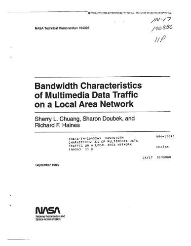 Bandwidth Characteristics of Multimedia Data Traffic on a Local Area Network