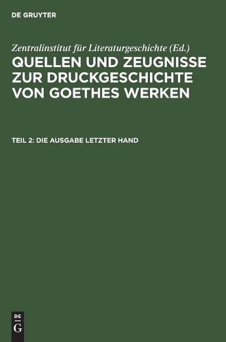 Die Ausgabe Letzter Hand