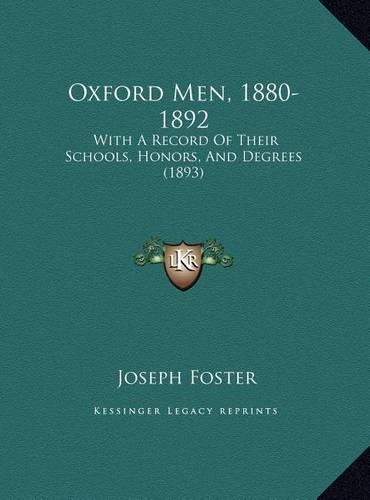 Oxford Men, 1880-1892