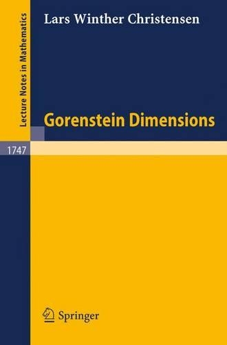 Gorenstein Dimensions: (1747 Lecture Notes in Mathematics)