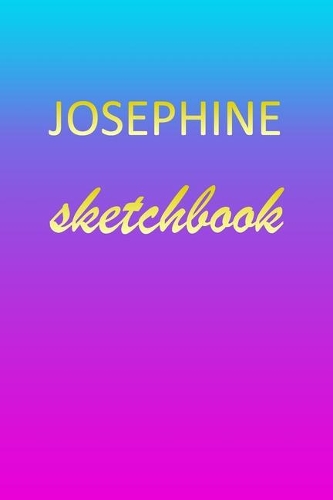 Josephine: Sketchbook - Blank Imaginative Sketch Book Paper - Pink Blue Gold Custom Letter J Personalized Cover - Teach & Practice Drawing for Experienced & As