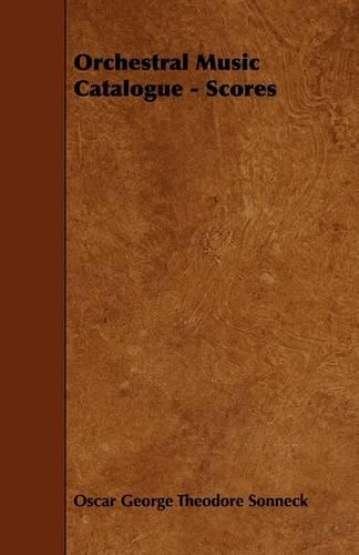 Orchestral Music Catalogue - Scores
