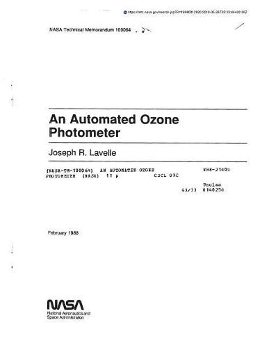 An Automated Ozone Photometer