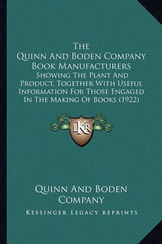The Quinn And Boden Company Book Manufacturers