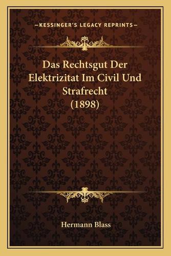 Das Rechtsgut Der Elektrizitat Im Civil Und Strafrecht (1898)
