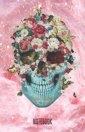 Notebook: Pink Marble Sugar Skull Goth accessories Notebook - College classic Ruled Pages Book (5.5 x 8.5) a5 Planner - Dia de los Muertos - Lined Journal Com(15 Positive Vibrations)