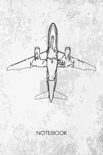 Bullet Dotted Journal: Retro Lover Notebook Dotted Grid a5 6x9 120 Pages - Airplane Planner Plane Diary Aviation - Vintage Lover 90s Kids Gift Idea for Men and Women