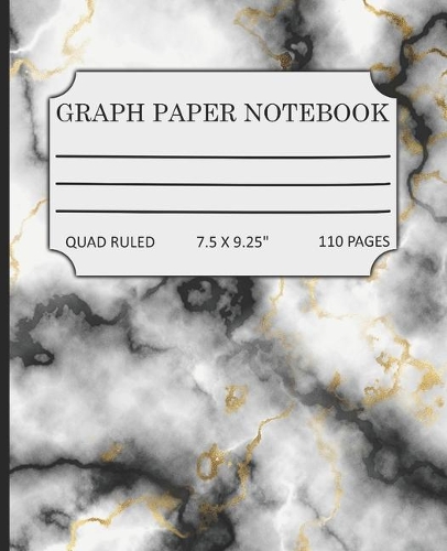Graph Paper Notebook: Math and Science Composition Book White and Grey Marble Cover Design