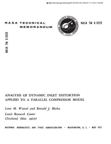 Analysis of Dynamic Inlet Distortion Applied to a Parallel Compressor Model