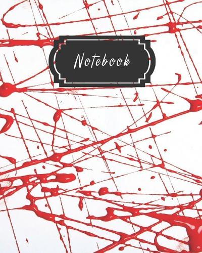 Red Splatter Paint Art 4x4 Graph Notebook