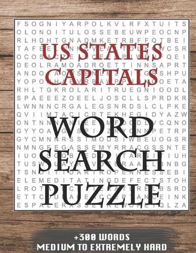 US States Capitals WORD SEARCH PUZZLE +300 WORDS Medium To Extremely Hard