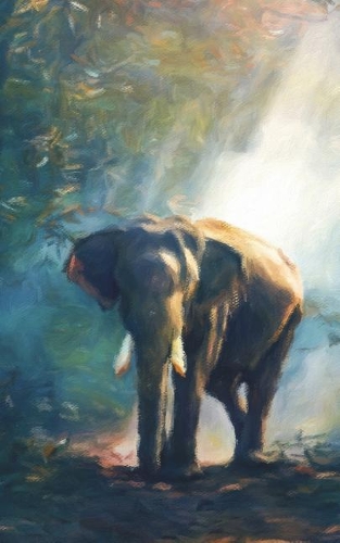 Elephant Among the Trees - Lined Notebook with Margins 5x8