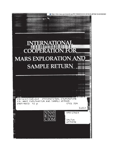 International Cooperation for Mars Exploration and Sample Return