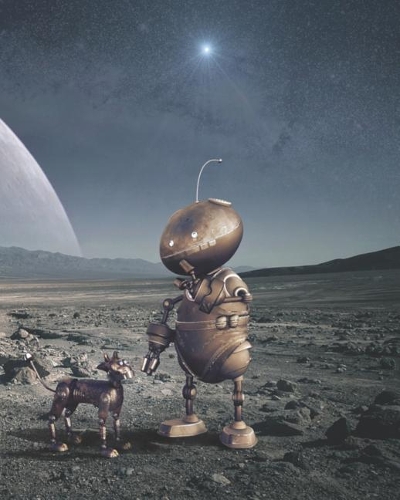 Robot Adventures: Journal for RPG Players with 200 Pages of Dot Grit Paper to Write Down Your Adventures; 8x10