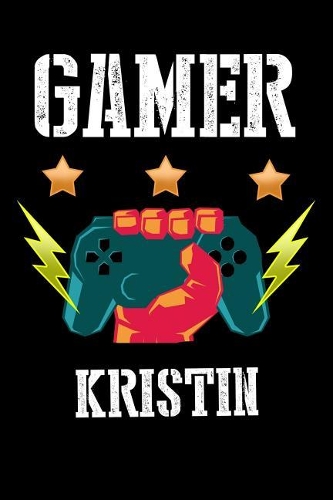 Gamer Kristin: Kariertes Notizbuch mit 5x5 Karomuster für deinen personalisierten Vornamen
