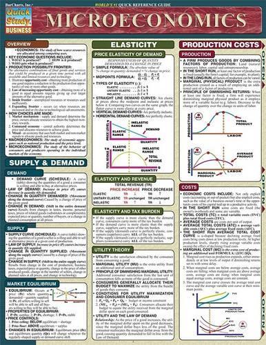 Microeconomics Laminate Reference Chart: (Quickstudy: Business)