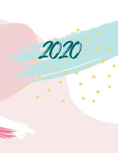 2020 Dated Planner: Pastel Memphis Abstract Painting(3 Vertical Planners)