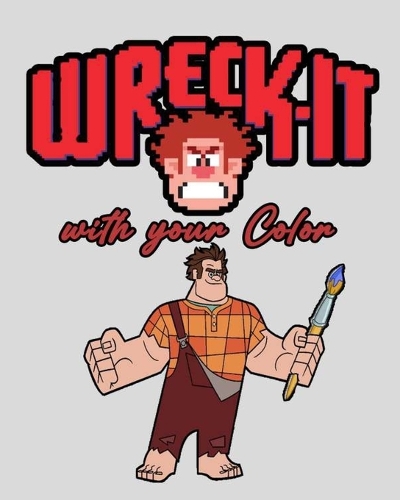 Wreck it with your color: big fun book and Coloring and Activity Book Set for girls and kids