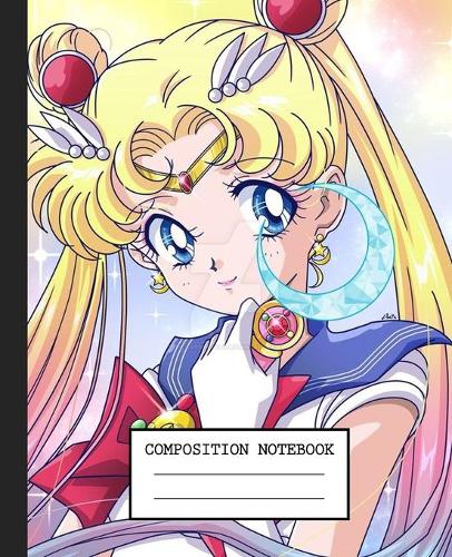 Notebook: Anime Japan Sailor Moon Soft Glossy Cover Graph Paper Pages Book 7.5 x 9.25 Inches 110 Pages