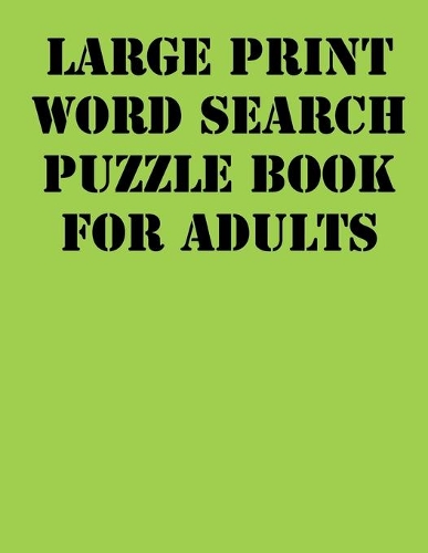 Large print Word Search Puzzle Book for Adults