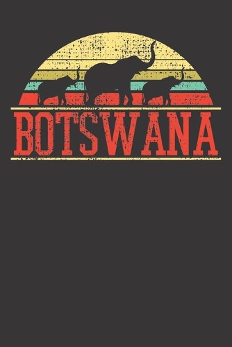 Notebook: Botswana Safari Animal Elephant Vintage Dot Grid 6x9 120 Pages Journal