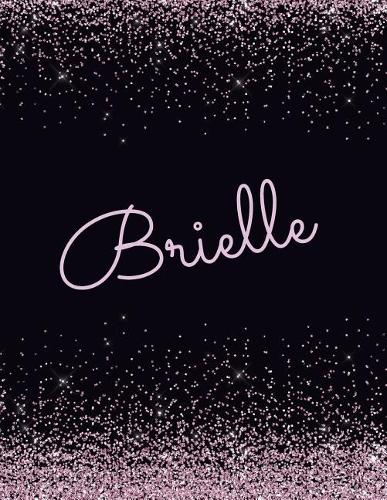 Brielle: Brielle Attractive journal: pink and black sparkly designer notebook. Arty stylish girls stylish journals. Girls notebooks