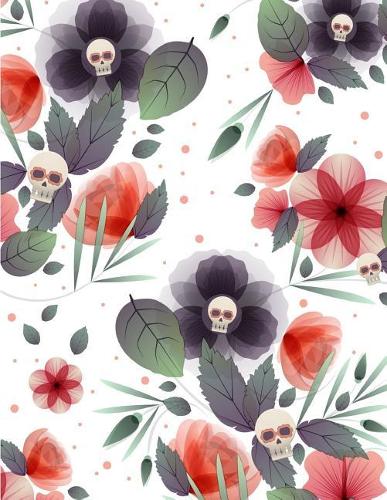 Skull Notebook: Red Rose Journal Book Ruled Lined Page Writing Kid Teen Girl Boy Women Men Funny Diary Record Plan Note Pad Skeleton Flower Leaves Composition Noteb(9 Skull Notebook)