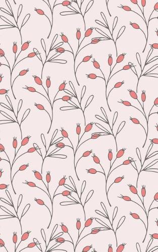 Orange Coral Berries - Lined Notebook with Margins - 5x8: 101 Pages, 5 x 8, College Ruled, Journal, Soft Cover