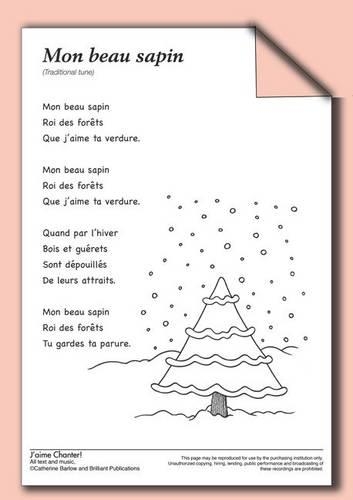 Mon Beau Sapin Song: French Christmas song and music for Key Stage 1