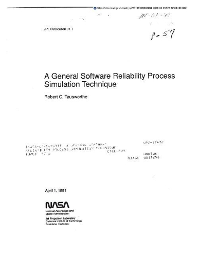 A General Software Reliability Process Simulation Technique