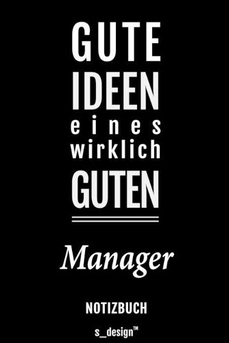 Notizbuch für Manager: Originelle Geschenk-Idee [120 Seiten liniertes blanko Papier]