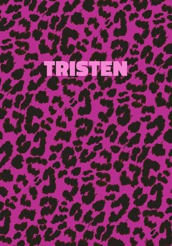 Tristen: Personalized Pink Leopard Print Notebook (Animal Skin Pattern). College Ruled (Lined) Journal for Notes, Diary, Journaling. Wild Cat Theme Design wi