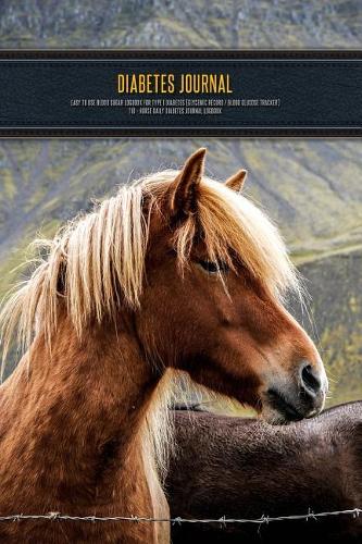 Diabetes Journal - Easy to Use Blood Sugar Logbook for Type 1 Diabetes (Glycemic Record / Blood Glucose Tracker) T1d - Horse Daily Diabetes Journal Logbook