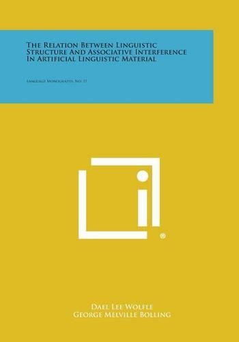 The Relation Between Linguistic Structure and Associative Interference in Artificial Linguistic Material