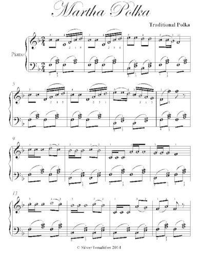Martha Polka Easy Piano Sheet Music