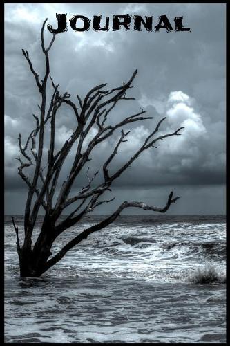 Journal: Dark Skies Ocean - 100 Page Lined Journal - 6"x 9" Glossy Cover Lined White Paper - Ocean Storm Photography Theme