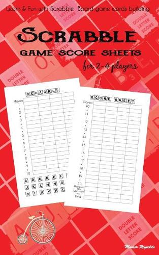 Scrabble Game Score sheets for 2-4 players
