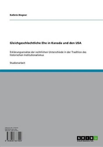 Gleichgeschlechtliche Ehe in Kanada Und Den USA