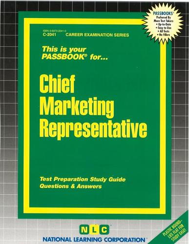 Chief Marketing Representative: Passbooks Study Guide