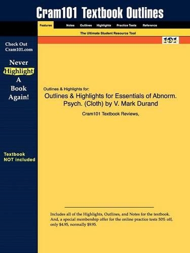 Studyguide for Essentials of Abnormal Psychology by Durand, V. Mark, ISBN 9780495605249