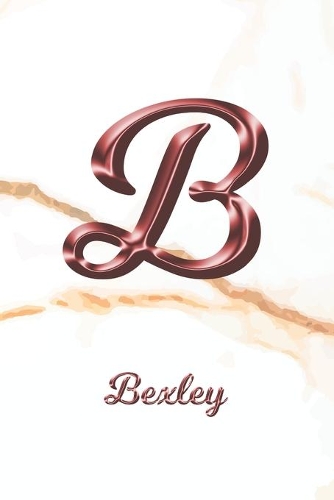 Bexley: Sketchbook - Blank Imaginative Sketch Book Paper - Letter B Rose Gold White Marble Pink Effect Cover - Teach & Practice Drawing for Experienced & As